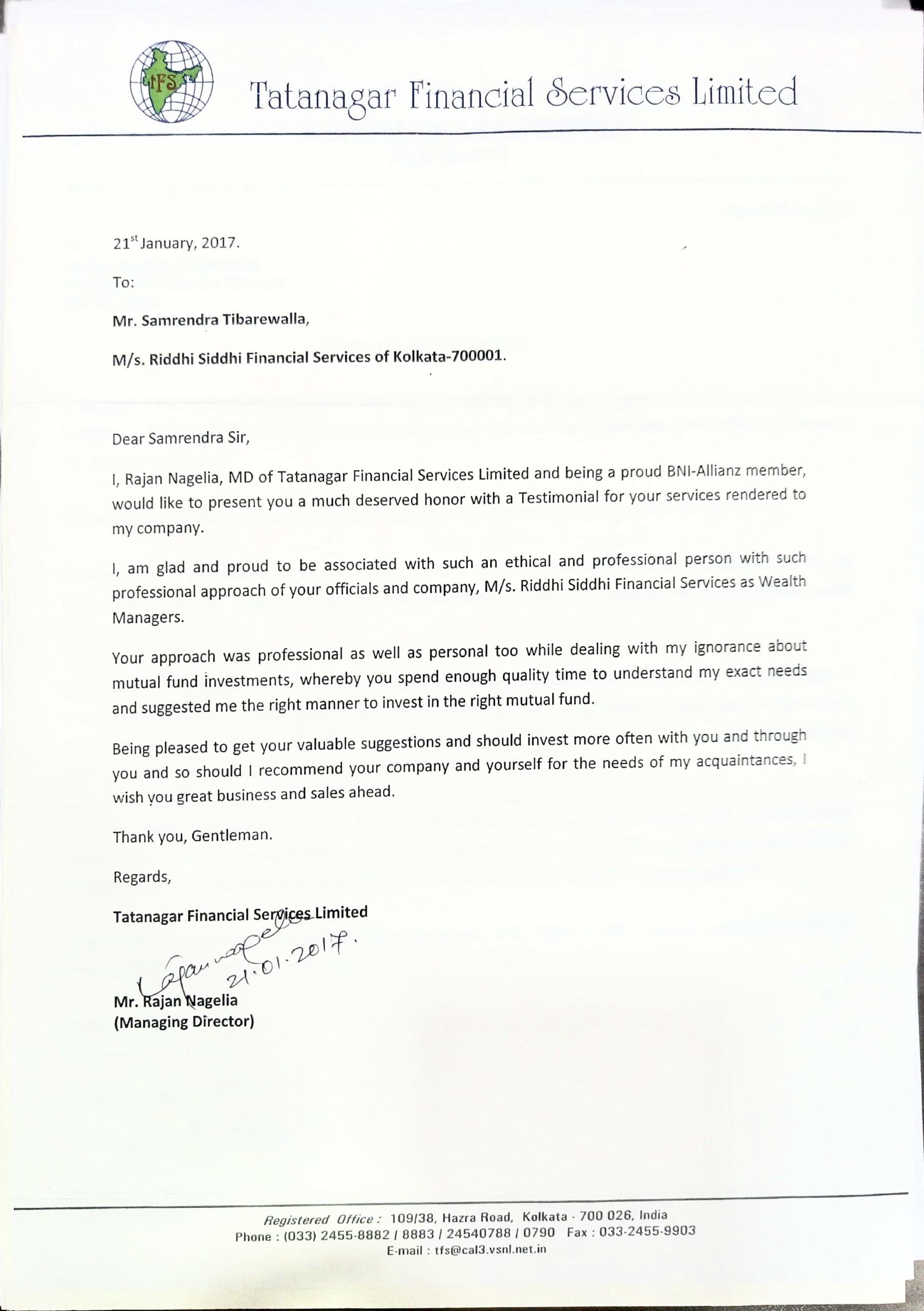 Tatanagar Financial Services